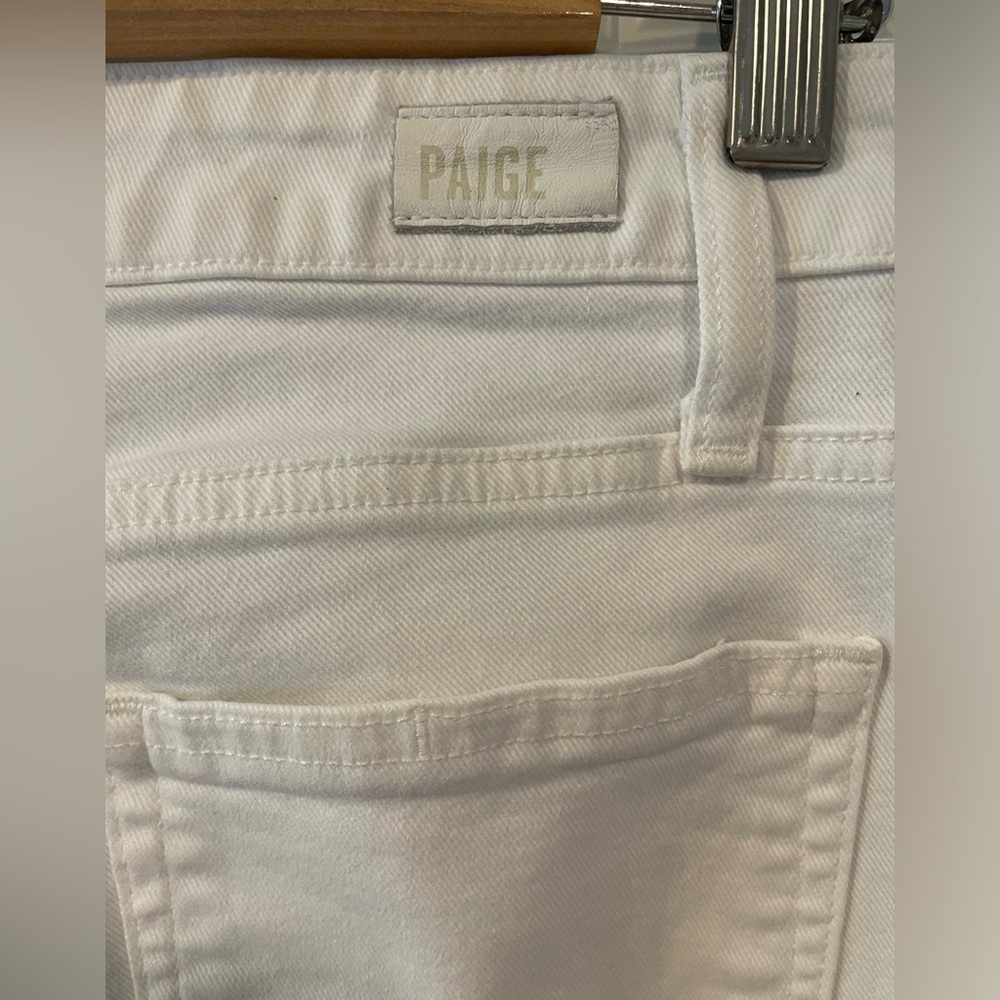 Paige Colette Crop Flare White Jeans size 27 - Picture 8 of 12